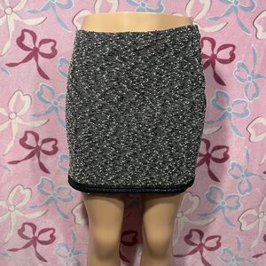 Y2k Wet Seal Gray/Black Multicolor sequin Beaded Mini Skirt Size XL